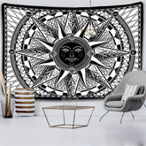 Lofaris Sun Divination Mandala Still Life Family Wall Tapestry